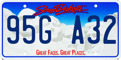 SD license plate 95GA32