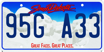 SD license plate 95GA33