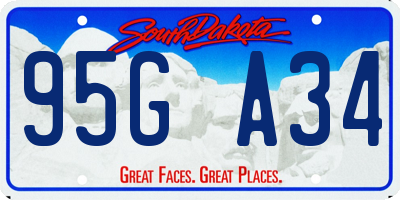 SD license plate 95GA34