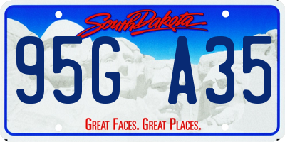 SD license plate 95GA35