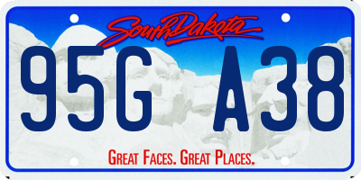SD license plate 95GA38