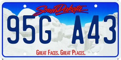 SD license plate 95GA43