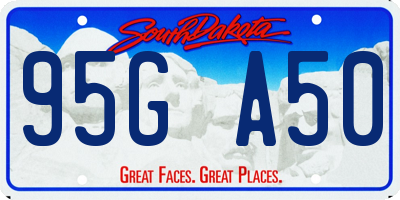 SD license plate 95GA50