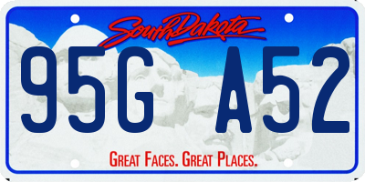 SD license plate 95GA52