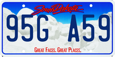 SD license plate 95GA59