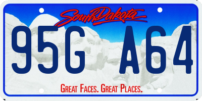 SD license plate 95GA64