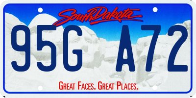 SD license plate 95GA72