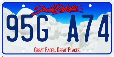 SD license plate 95GA74