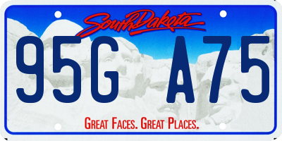 SD license plate 95GA75