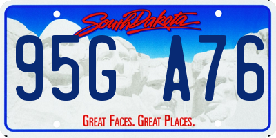 SD license plate 95GA76