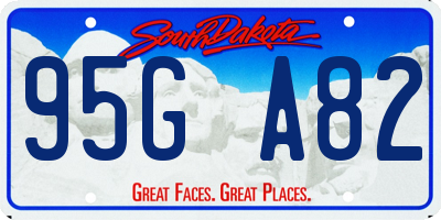 SD license plate 95GA82