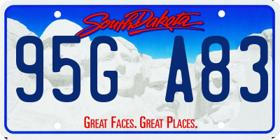 SD license plate 95GA83