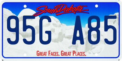 SD license plate 95GA85