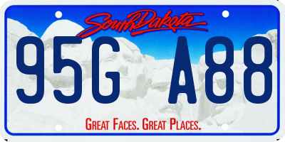 SD license plate 95GA88