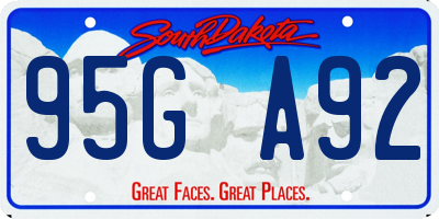 SD license plate 95GA92
