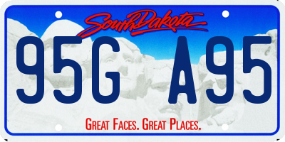 SD license plate 95GA95