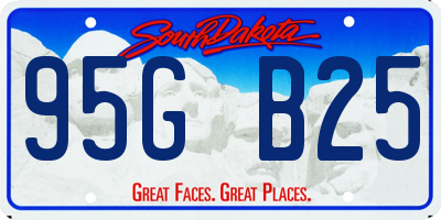 SD license plate 95GB25