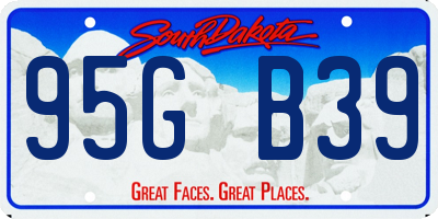 SD license plate 95GB39