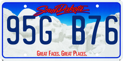SD license plate 95GB76