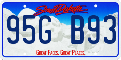 SD license plate 95GB93