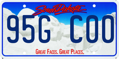 SD license plate 95GC00
