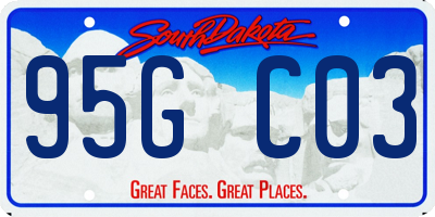 SD license plate 95GC03