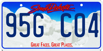 SD license plate 95GC04