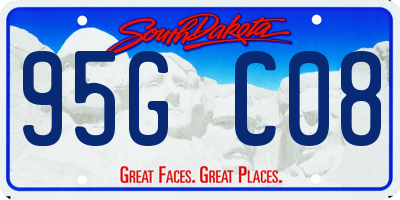 SD license plate 95GC08
