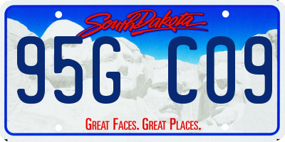 SD license plate 95GC09