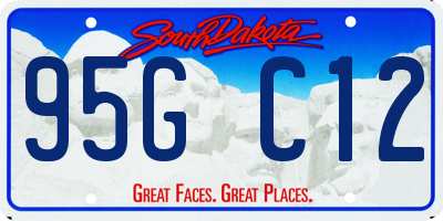 SD license plate 95GC12