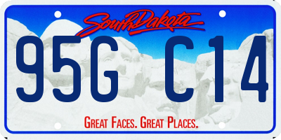 SD license plate 95GC14