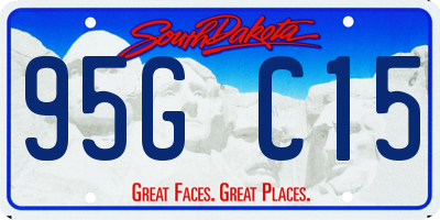 SD license plate 95GC15