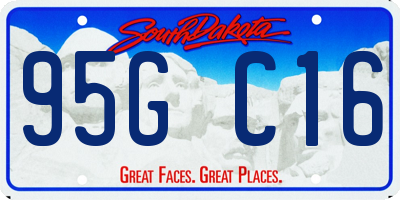 SD license plate 95GC16