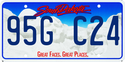 SD license plate 95GC24