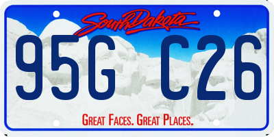 SD license plate 95GC26