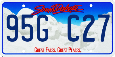 SD license plate 95GC27