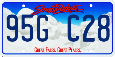 SD license plate 95GC28