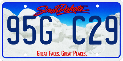 SD license plate 95GC29