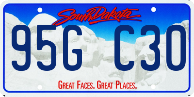SD license plate 95GC30