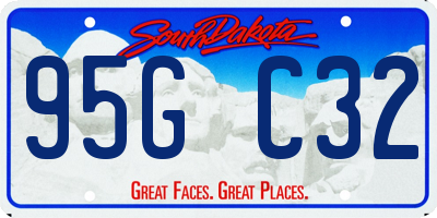 SD license plate 95GC32