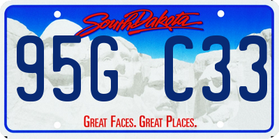 SD license plate 95GC33
