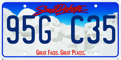 SD license plate 95GC35
