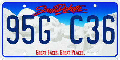 SD license plate 95GC36