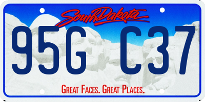 SD license plate 95GC37