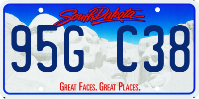 SD license plate 95GC38