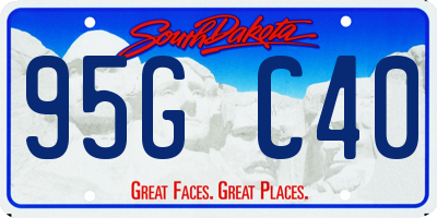 SD license plate 95GC40