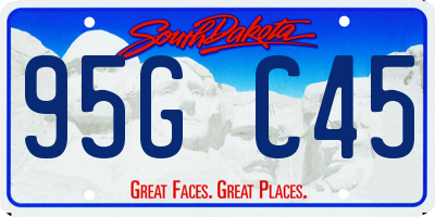 SD license plate 95GC45