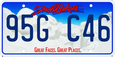 SD license plate 95GC46