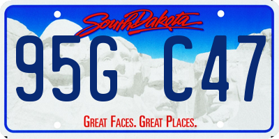 SD license plate 95GC47