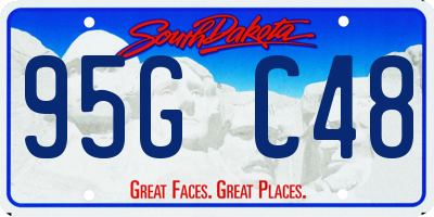 SD license plate 95GC48
